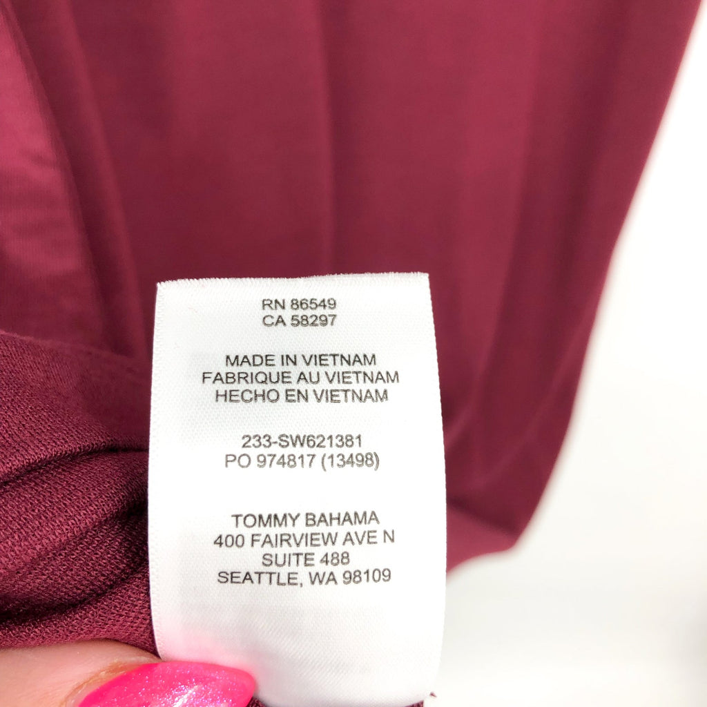 TOMMY BAHAMA Women's Darcy Ponte Knit Dress Medium Red Meritage Wine NWT
