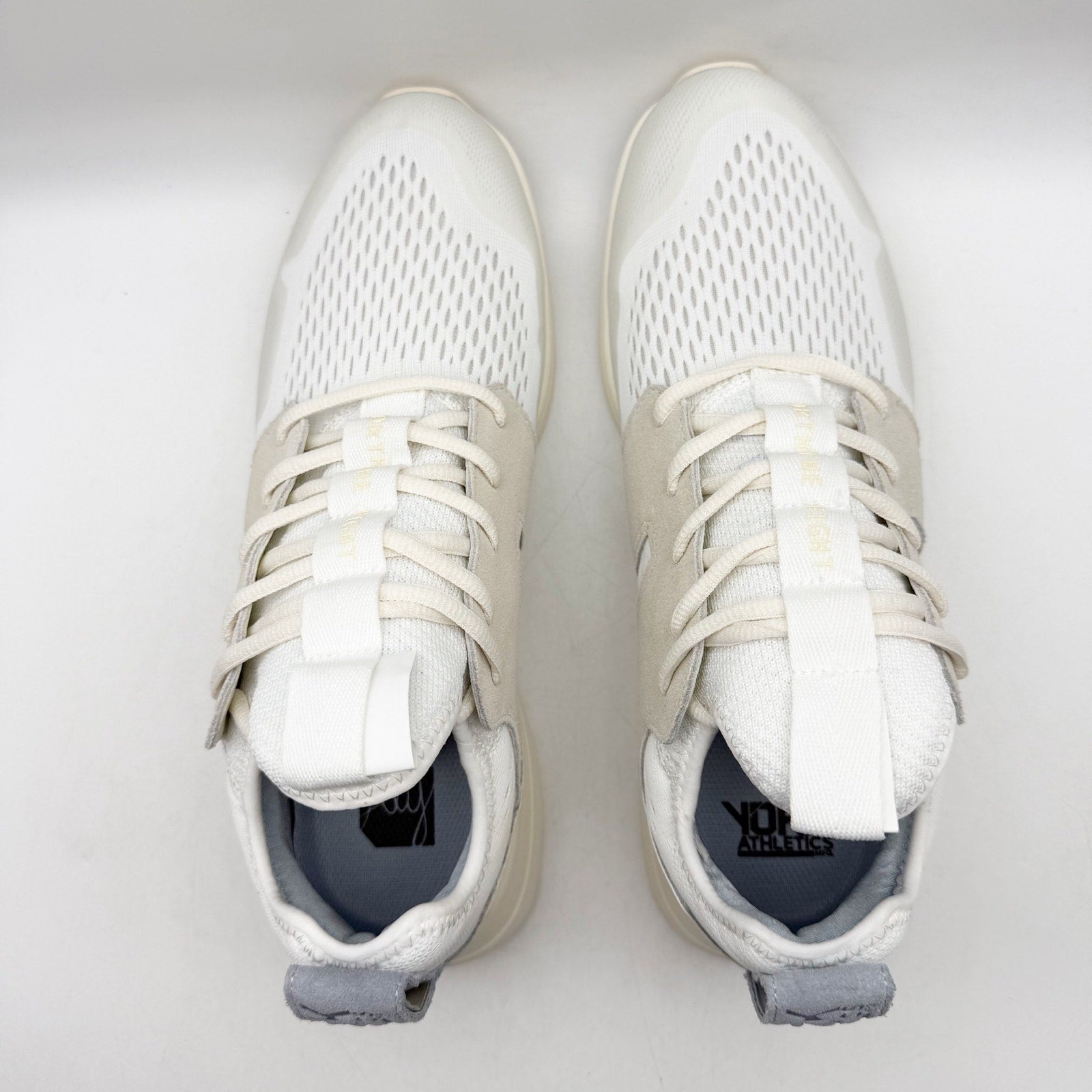 York Athletics Frank Trainer Womens 11 Mens 9.5 Bone White Casual Sneakers NIB