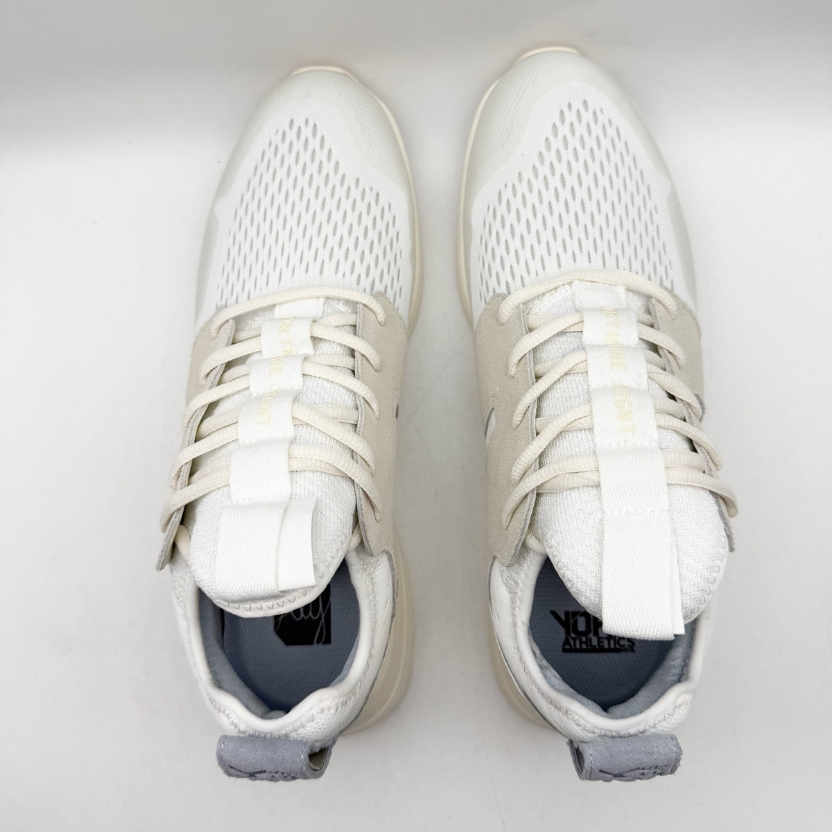 York Athletics Frank Trainers Mens 9.5 Womens 11 Bone White Casual Sneakers NIB