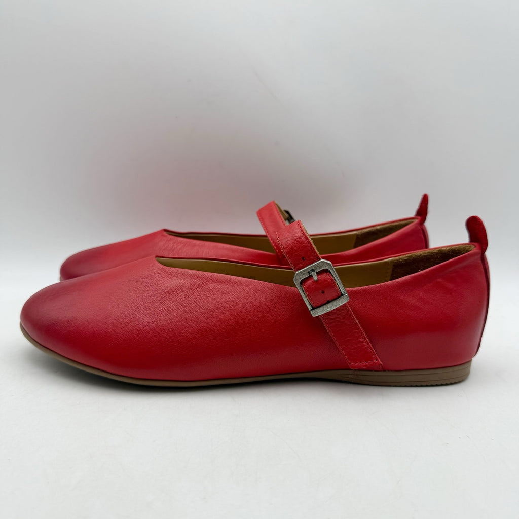 Miz Mooz Womens Kiki Mary Jane Flats EU 38 US 7.5-8 Red Leather NIB