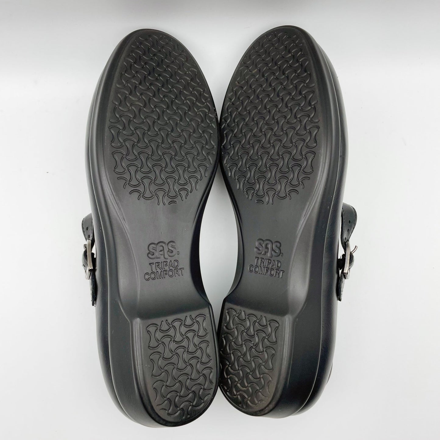 SAS Womens Maria Mary Jane Flat US 10WW EXTRA WIDE Black Leather NIB