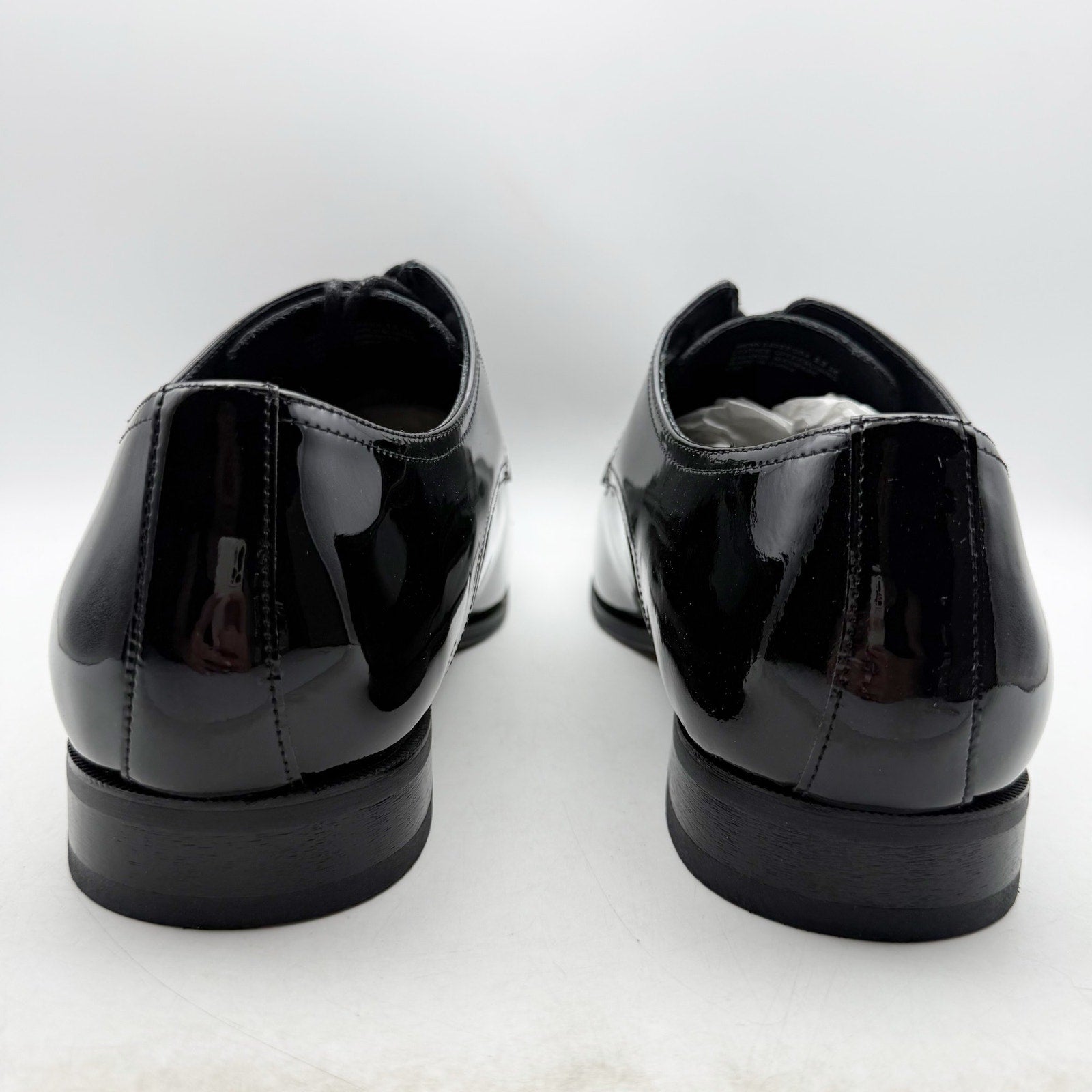 FLORSHEIM Mens Tux Plain Toe Oxford Dress Shoes 13 EEE Black Patent Leather NIB