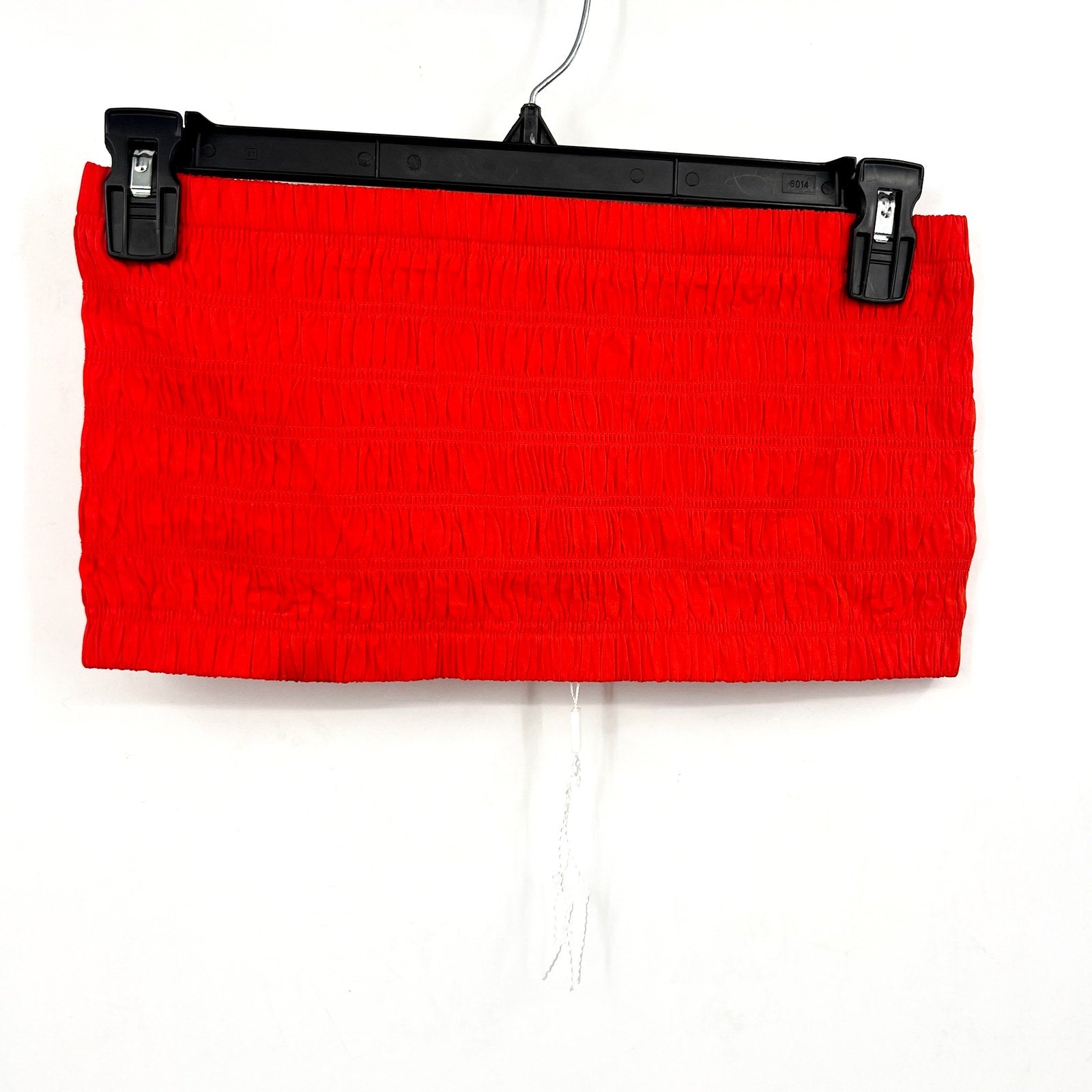 RAILS Women's Selma Crop Tube Top Large Red Grenadine Smocked Stretch NWOT