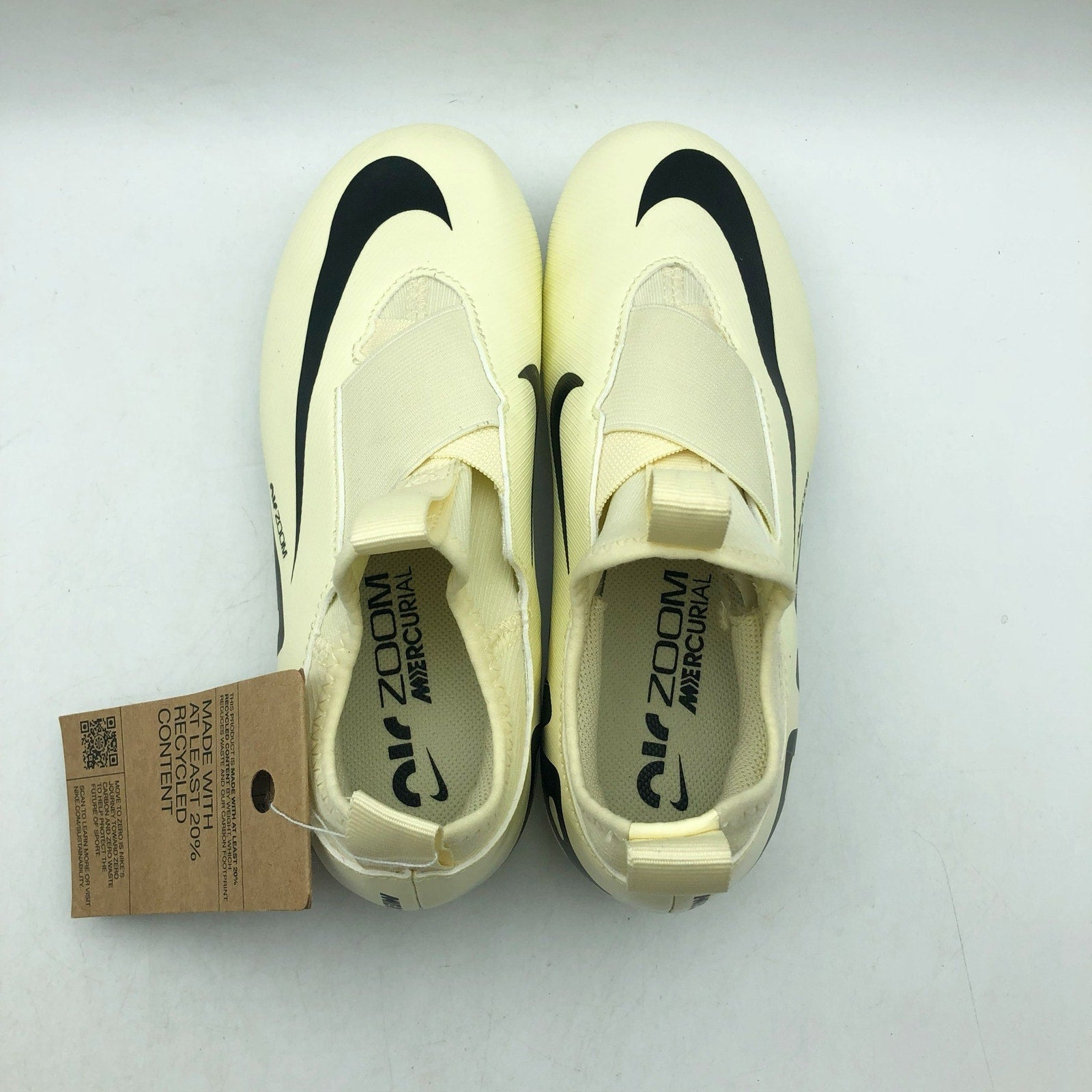 Nike Mercurial Vapor 15 Academy Soccer Cleats 1 YOUTH Pale Yellow DJ5617 NWOB