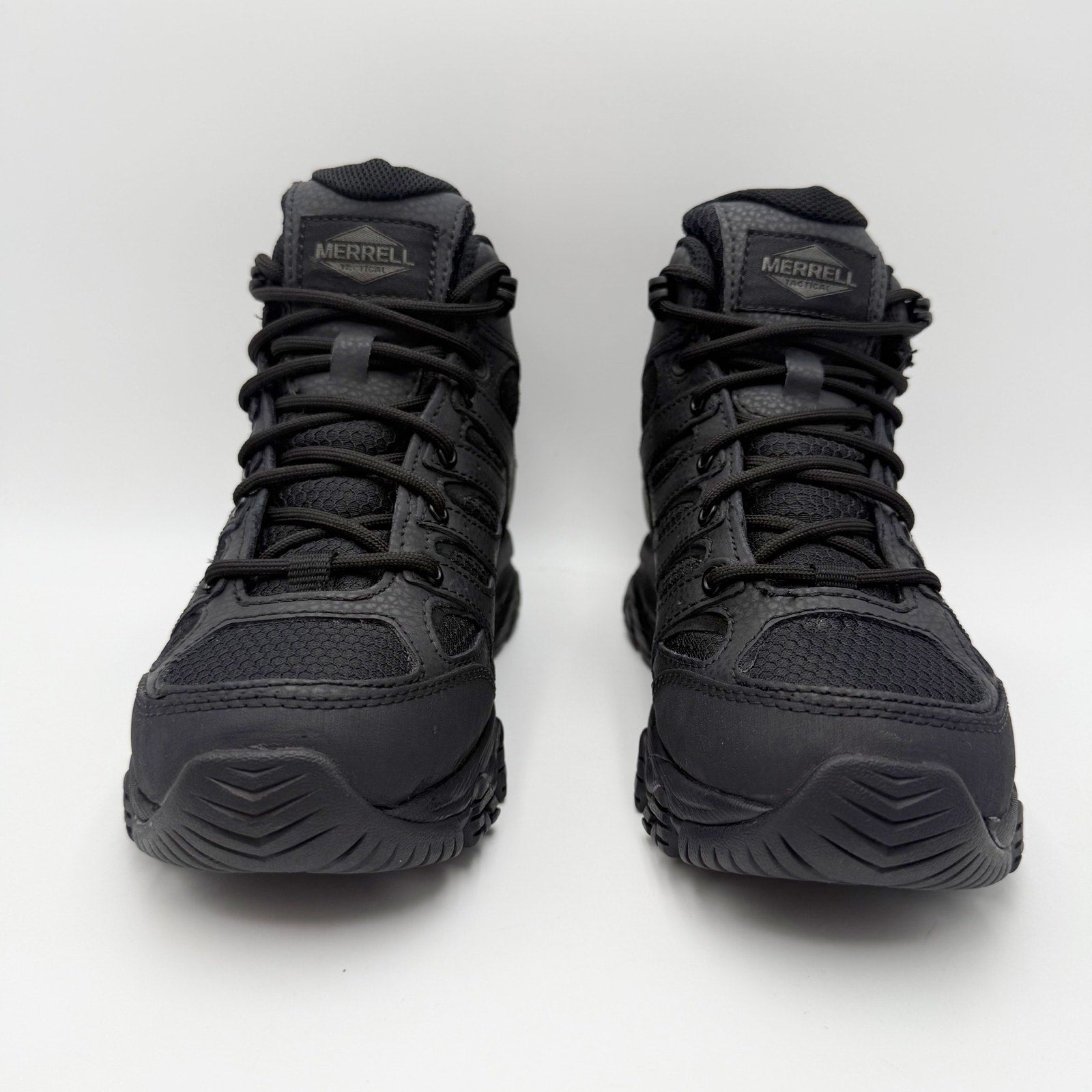 Merrell Womens Moab 3 Tactical Work Mid Boots US 6 M Black Leather WP NWOB
