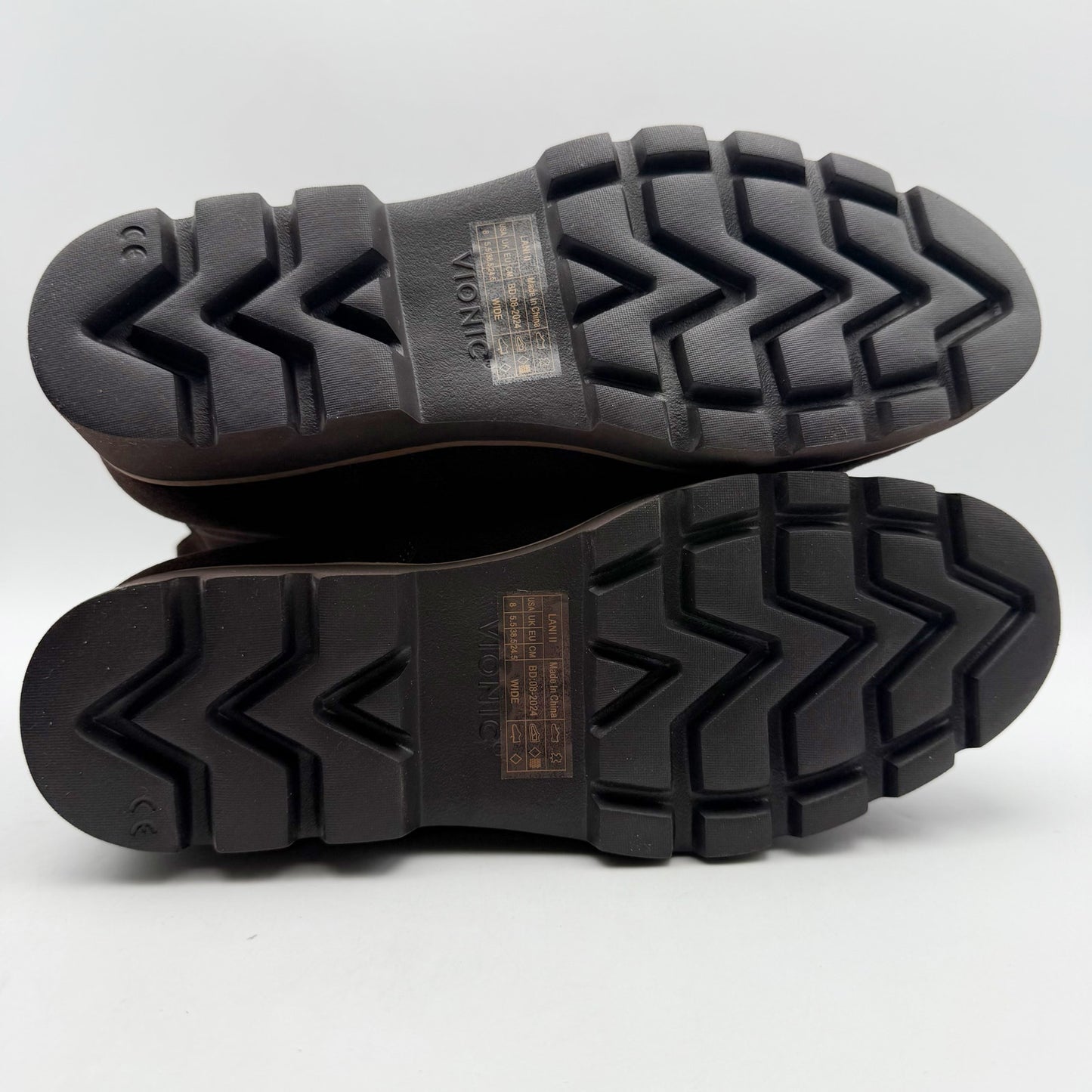 VIONIC Womens Lani ll Combat Boot US 8 Wide Brown Suede Water Repellent NWOB