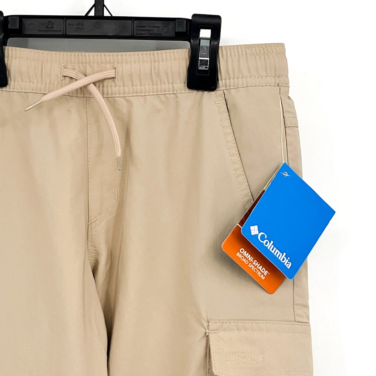 COLUMBIA Kids Silver Ridge Utility Convertible Pants Shorts Small Tan Cream NWT