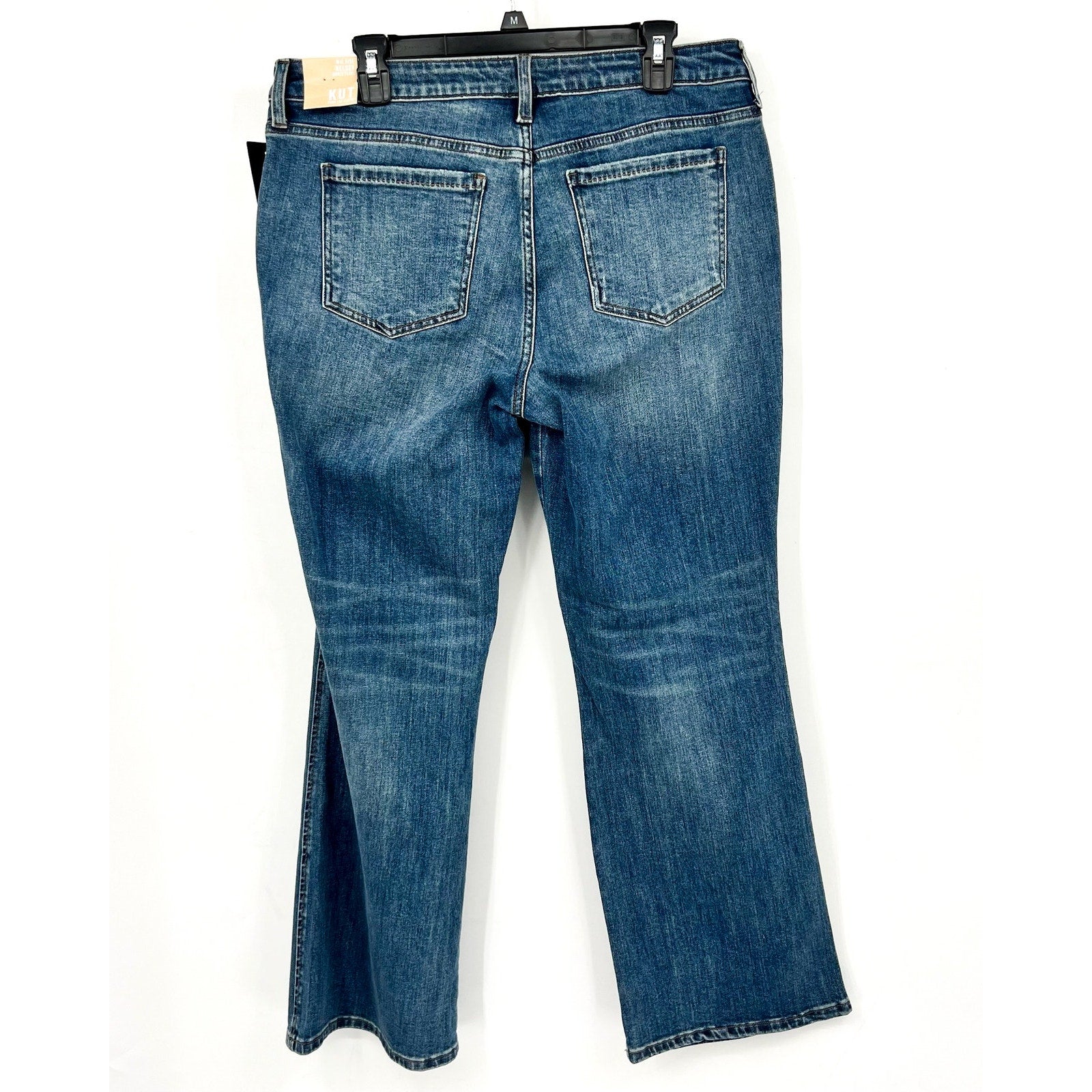 KUT FROM THE KLOTH Women's Kelsey Flare Ankle Jeans Size 12 Blue Mid Rise NWT