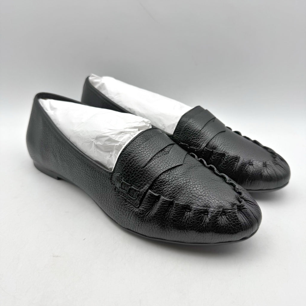 Bernardo Womens Sage Flats US 8.5 M Black Leather Slip On NIB