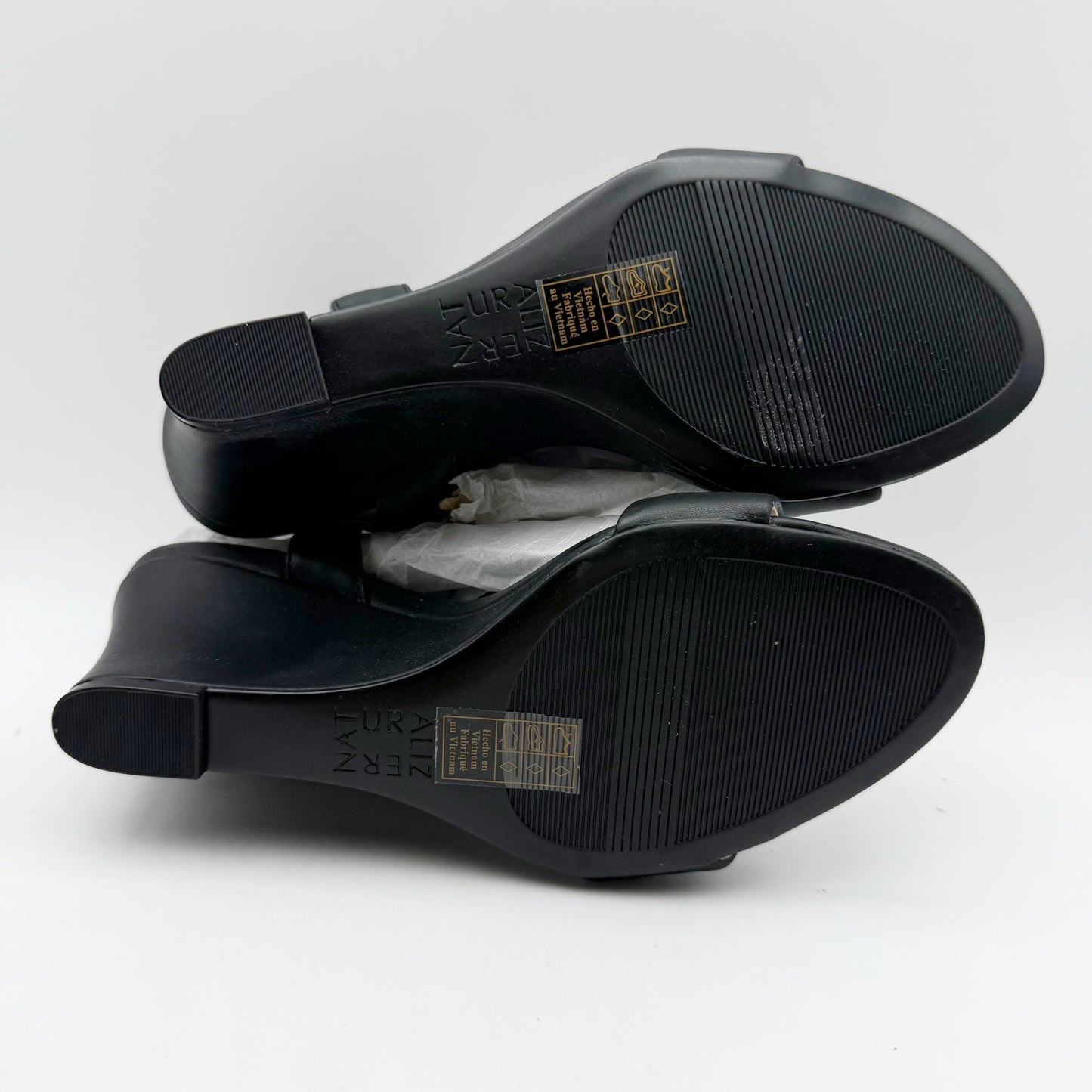 Naturalizer Womens Bristol Wedge Dress Sandals US 6 M EU 36 Black NIB