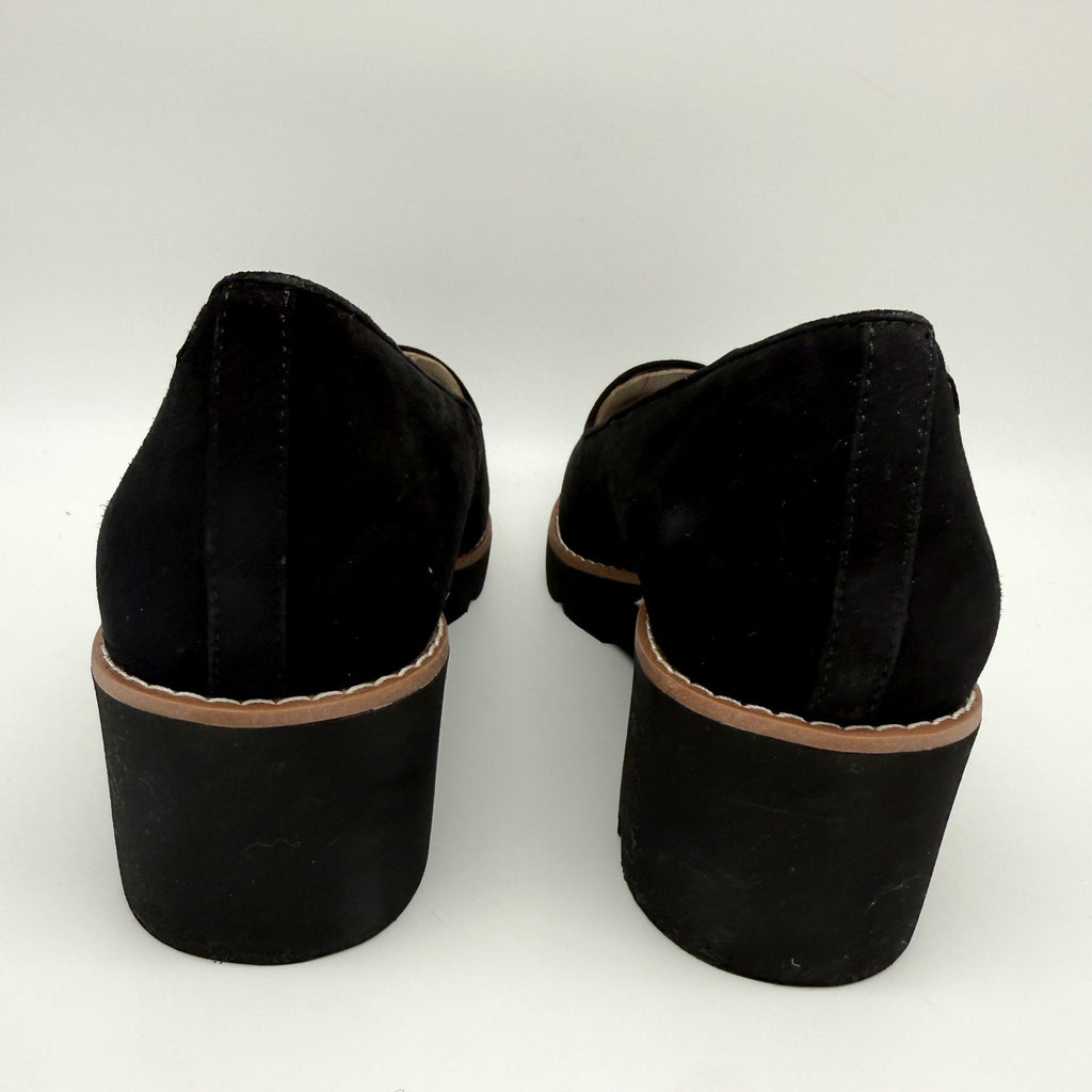 Vionic Womens Willa Wedge Loafers Size 9 M EU 40 Black Suede Slip On NIB