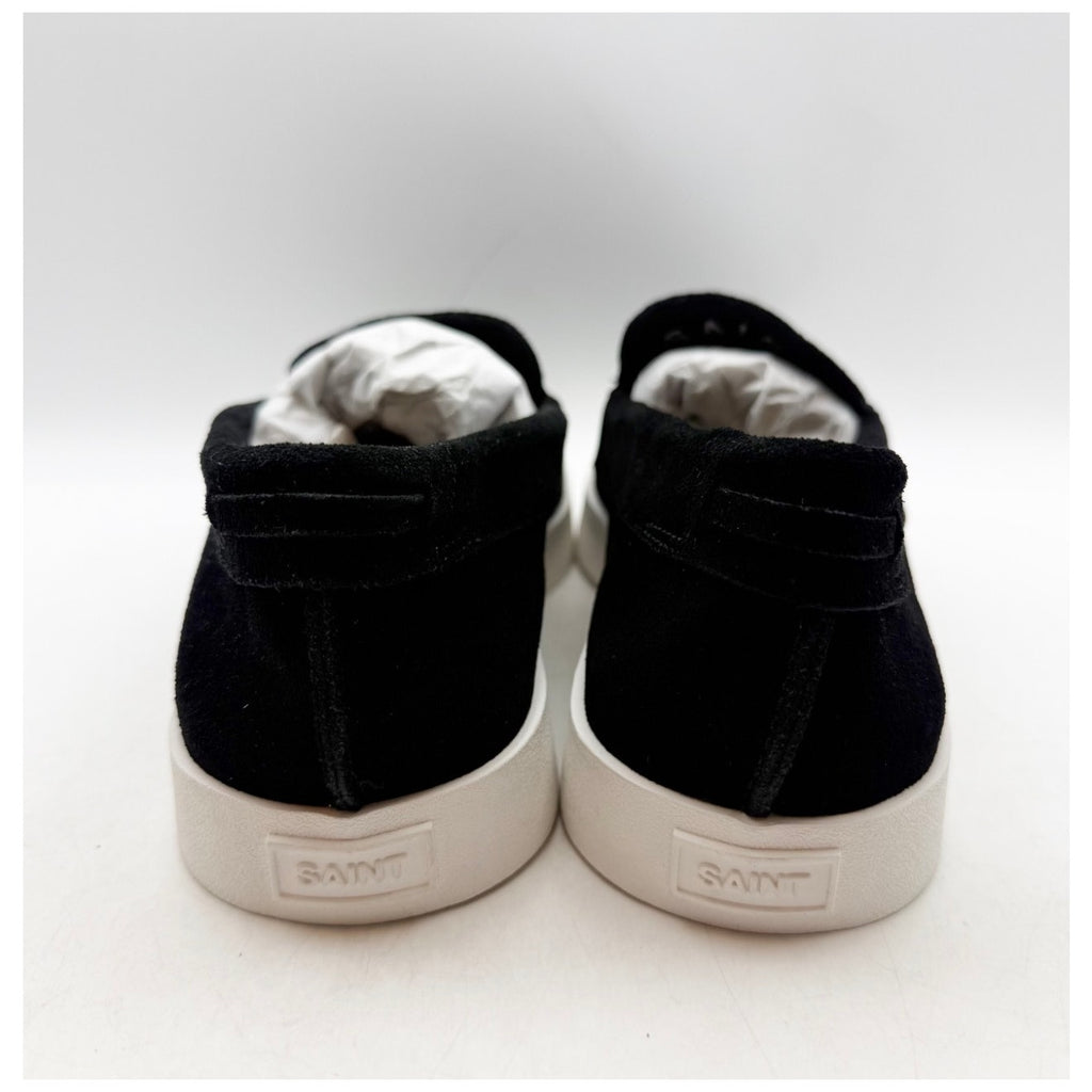 Saint Morta Men's Hemisphere Slip On Loafers Size 8 Black White Suede NIB