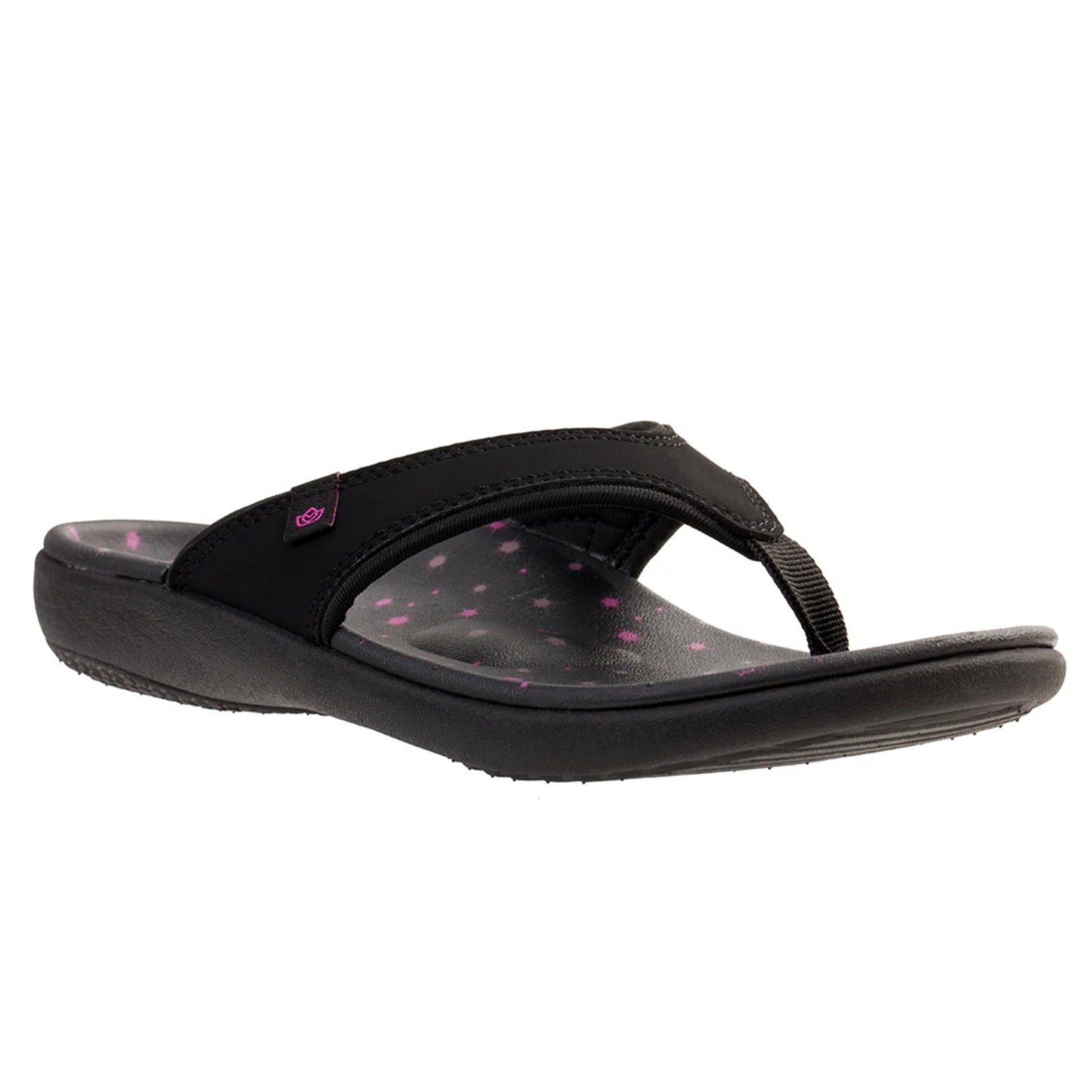 Spenco Waco Womens Yumi  Constellation Flip Flop Size 10 Black Sandals NWOB