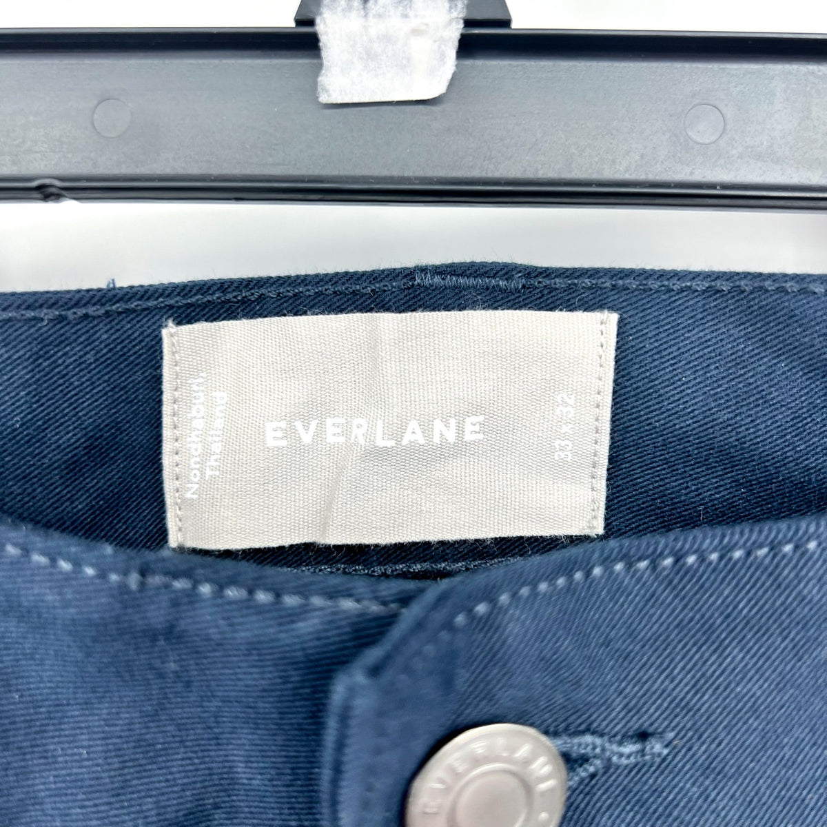 EVERLANE Men's The Performance 5-Pocket Pants 33x32 Navy Blue Stretch Chinos NWT
