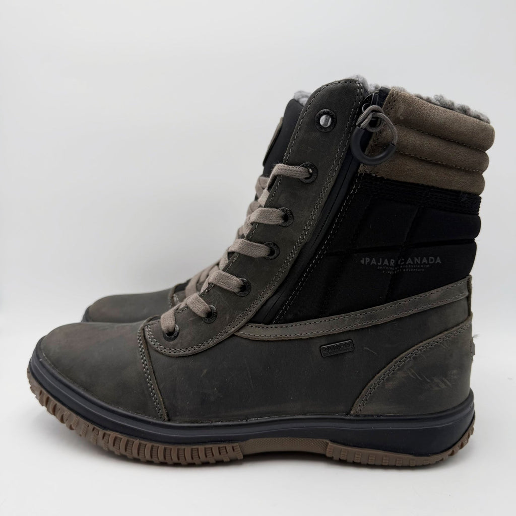 Pajar Canada Mens Trooper 3.0 Winter Boots Size 10 EU 44 Dark Grey Black WP NWOB