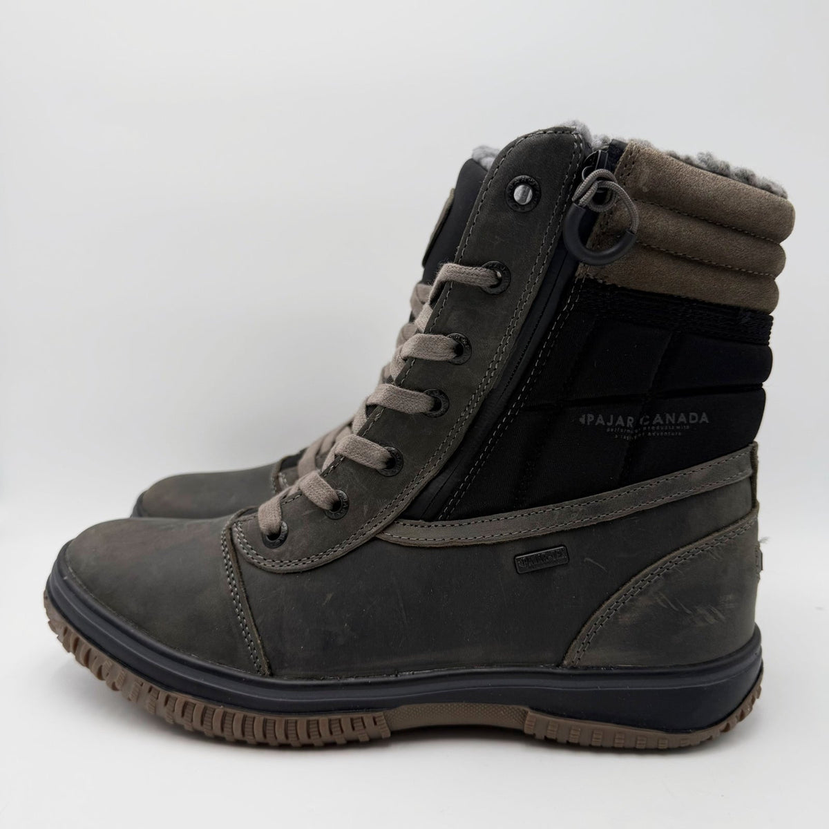 Pajar Canada Mens Trooper 3.0 Winter Boots Size 10 EU 44 Dark Grey Black WP NWOB
