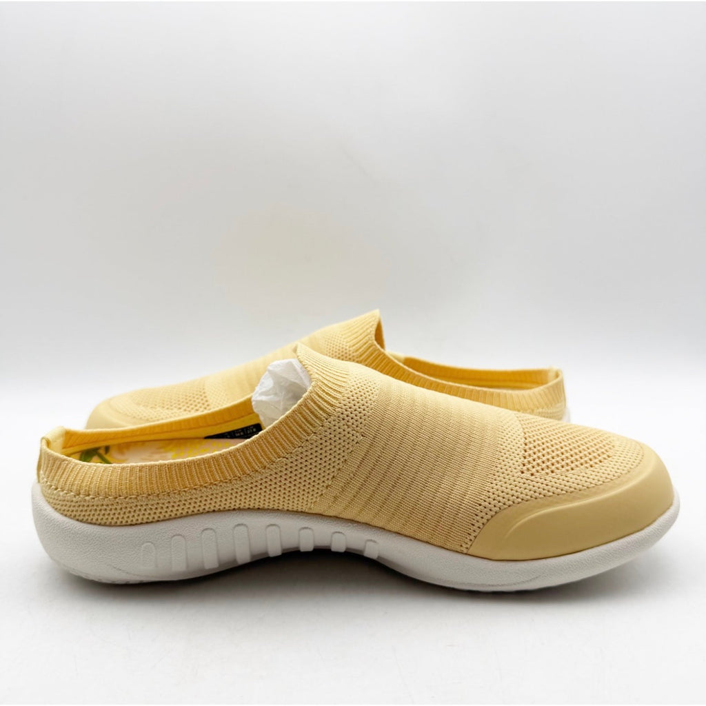 Spenco Women's Blissful Casual Shoes 5.5 Wide Sundress Yellow Slip On Mule NIB