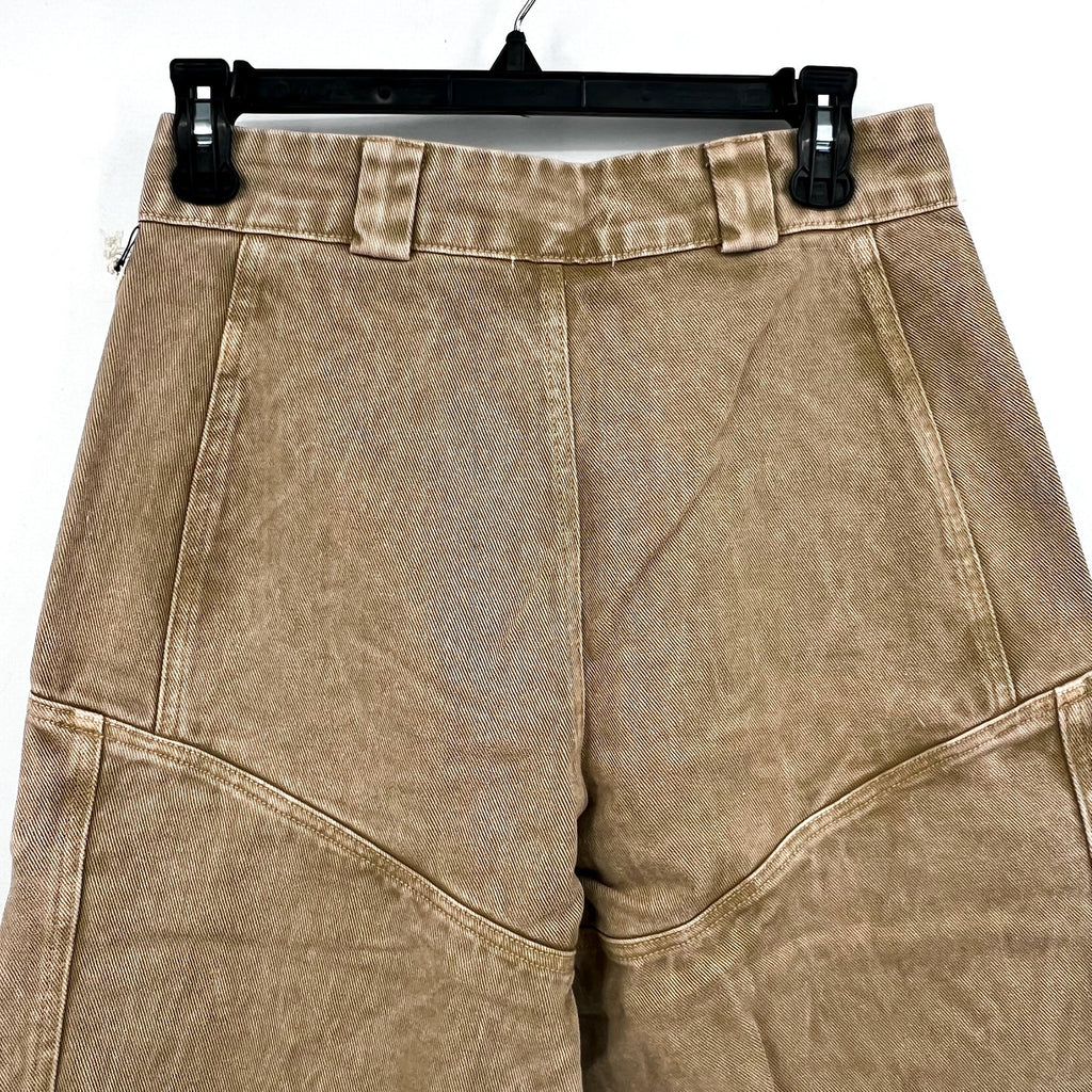 LACAUSA Women's Diego Cargo Trouser Jeans Size 4 Sand Mineral Wash High Rise NWT