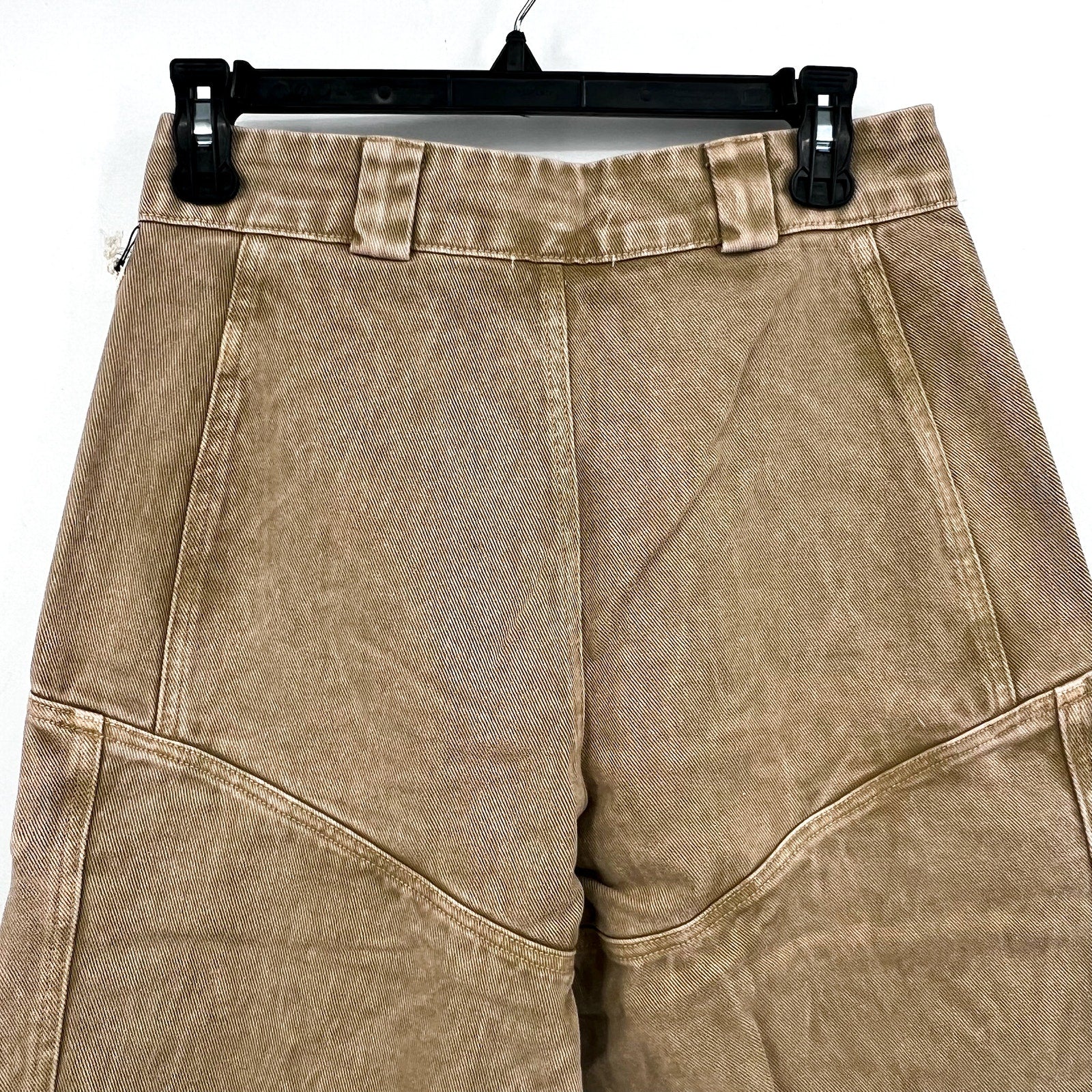 LACAUSA Women's Diego Cargo Trouser Jeans Size 4 Sand Mineral Wash High Rise NWT
