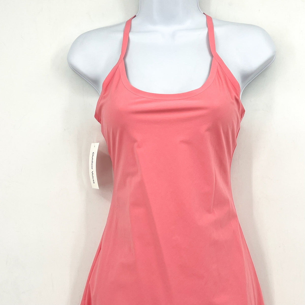 OUTDOOR VOICES Women's The Exercise Dress XS Pink Punch Built In Shorts NWT