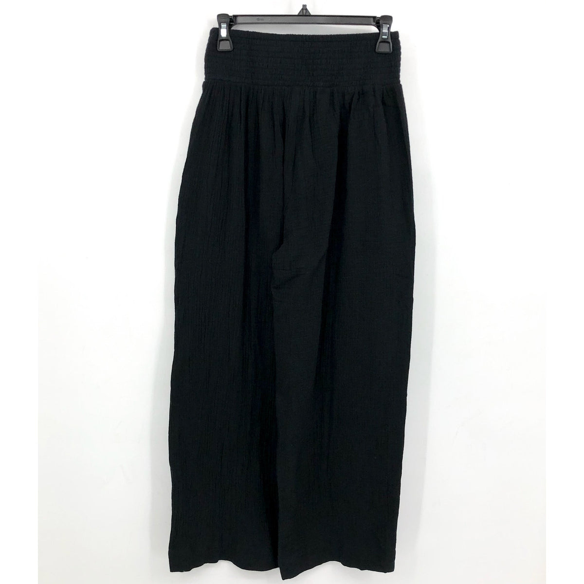 SEAFOLLY Womens Double Cloth Shirring Pants XS Black Pull-On Cover Up Casual NWT