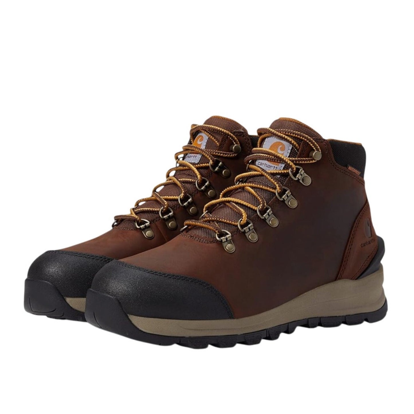 Carhartt Mens Gilmore 5" Work Boots US 8.5 Wide Brown Alloy Toe Waterproof NIB