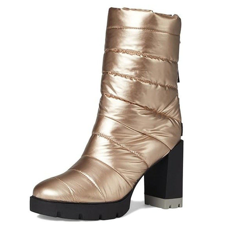 Naturalizer Think Robyn Womens Crosswalk Boots Size 6 Cashmere Gold Puff NIB