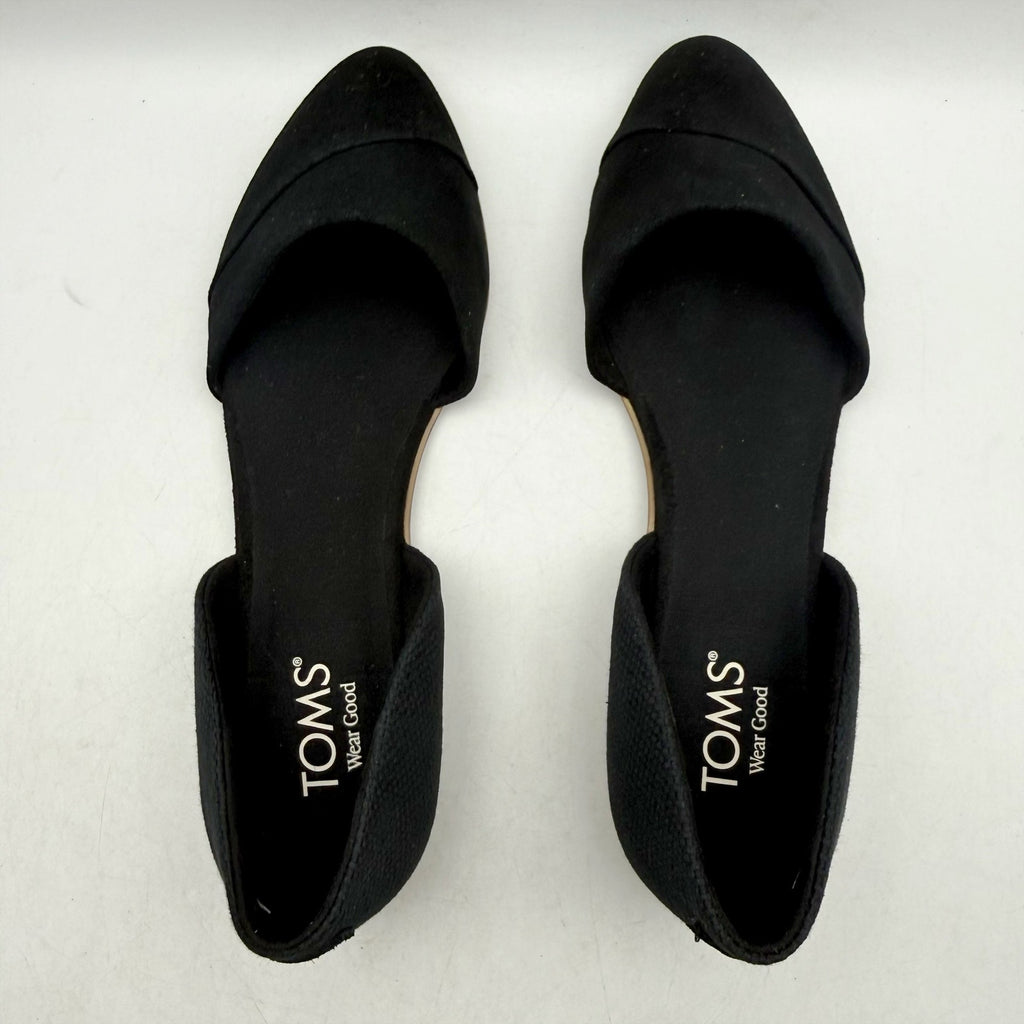 TOMS Womens Jutti D'Orsay Flats Size 9 EU 40 Black Suede NWOB