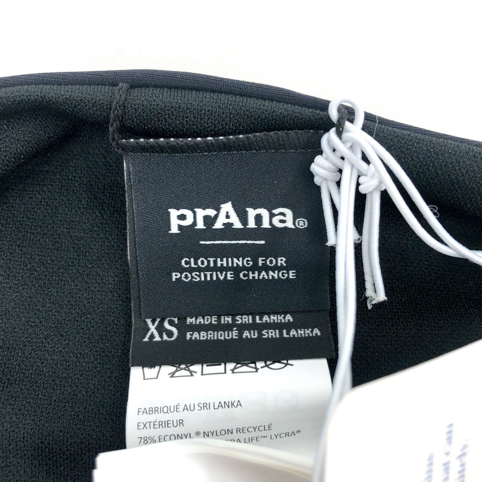 PRANA Women's Marta Bikini Bottoms XS Black Hipster UPF 50+ NWT