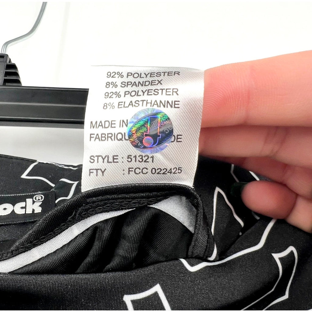 JAMIE SADOCK Women's 16" Hieroglyphics Skort Large Jet Black Print SPF NWT
