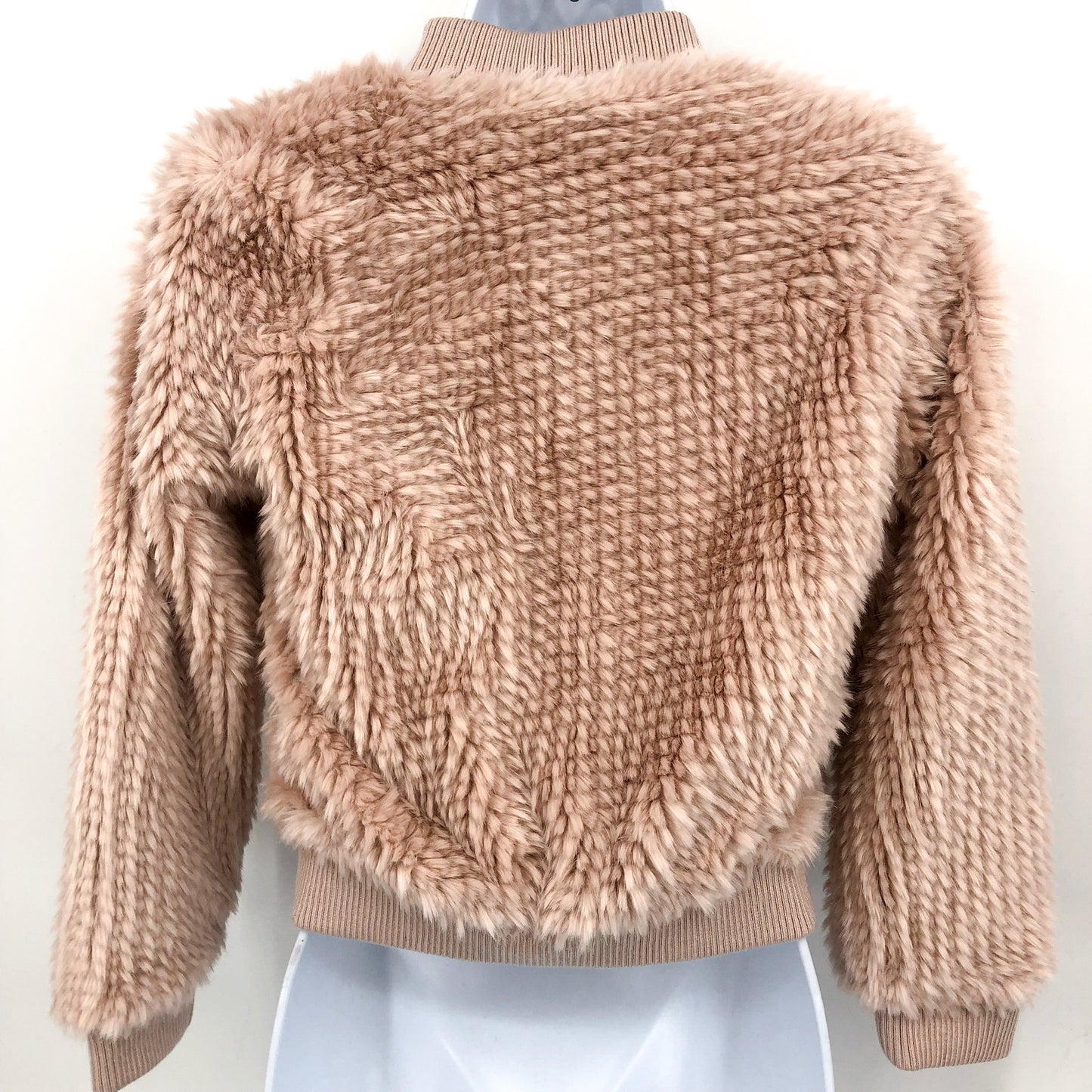 BARDOT JUNIOR Girls' Eve Faux-Fur Bomber Jacket Size 10 Pink Crystal NWT