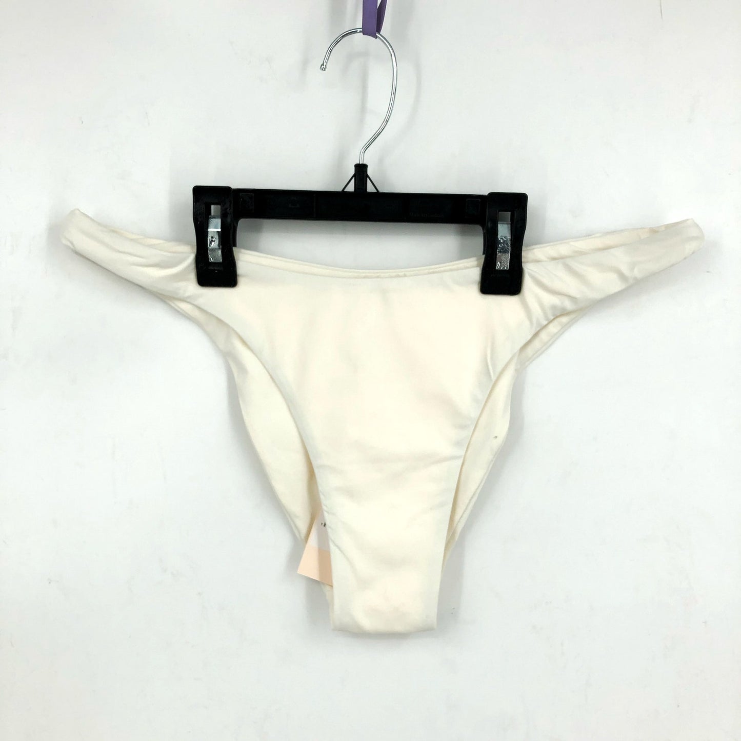 EBERJEY Women's So Solid Dree Bikini Bottoms Small Ecru