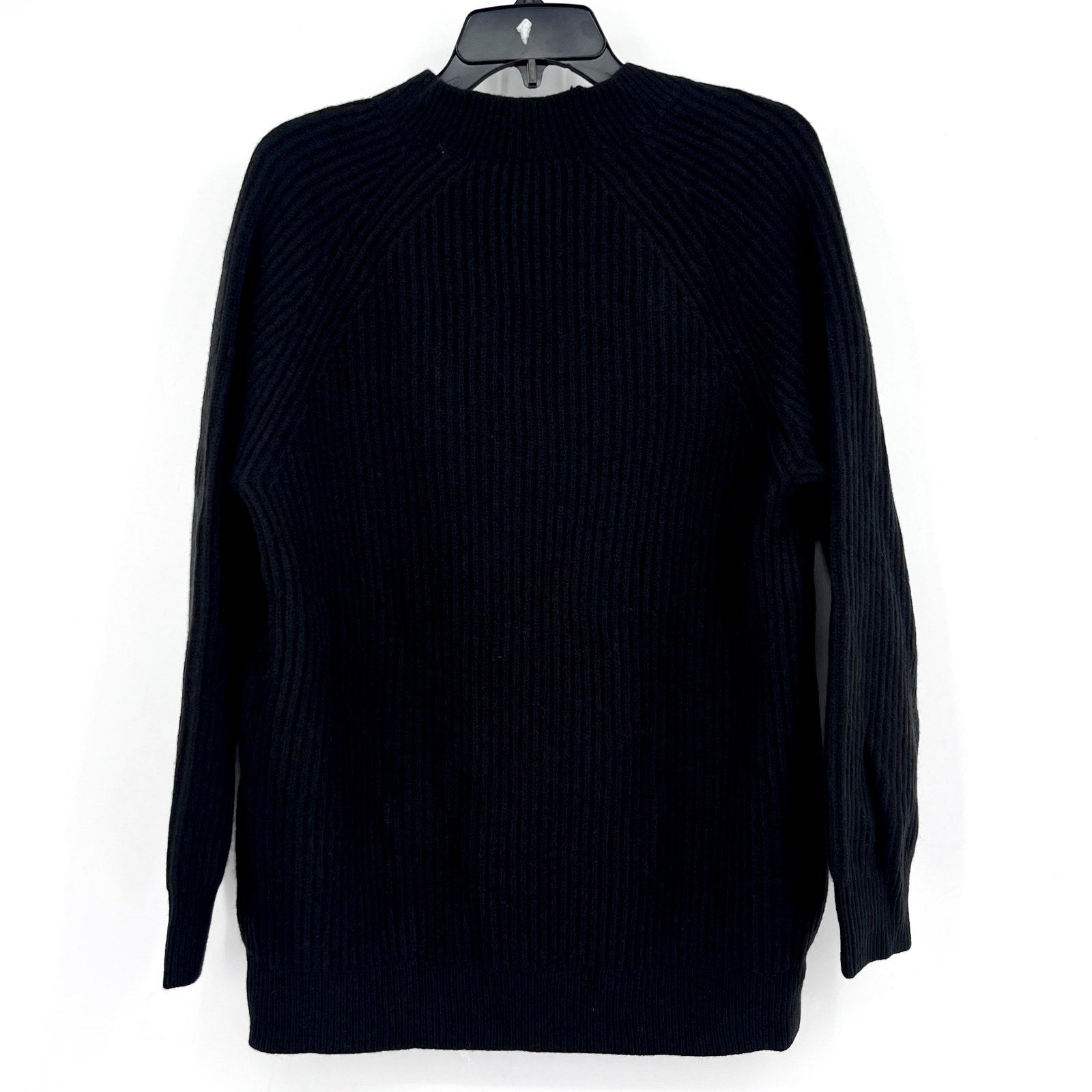 EVERLANE Women's The Long Cocoon Cardigan Small Black 100% Wool Sweater NWT