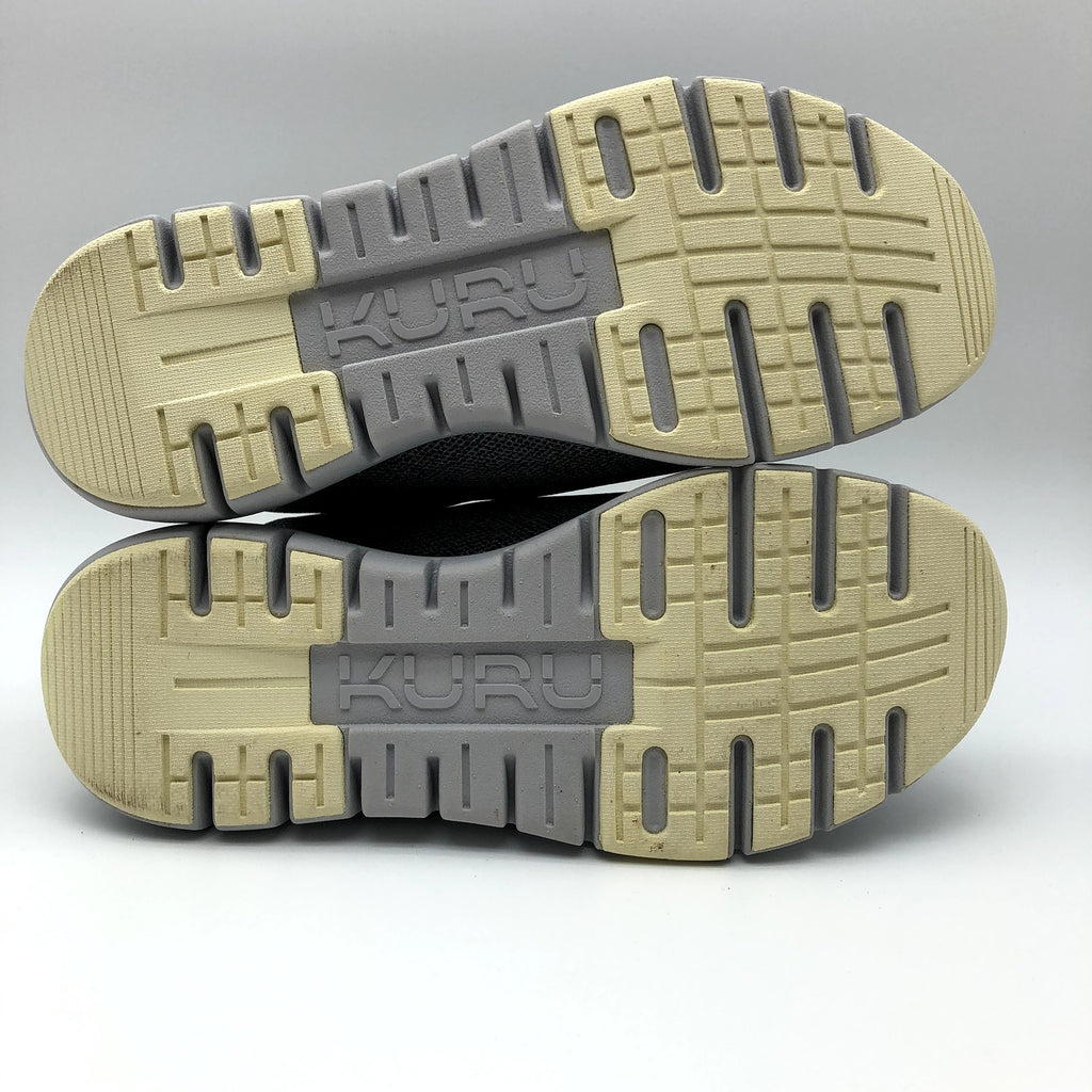 KURU Womens Flex Via Sneakers Size 10.5 Dove Gray Pale Lime Athletic Shoes NWOB