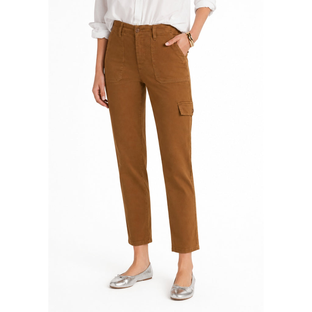 KUT FROM THE KLOTH Cargo Pants Size 12 Brown Autumn Ankle Straight Leg  NWT