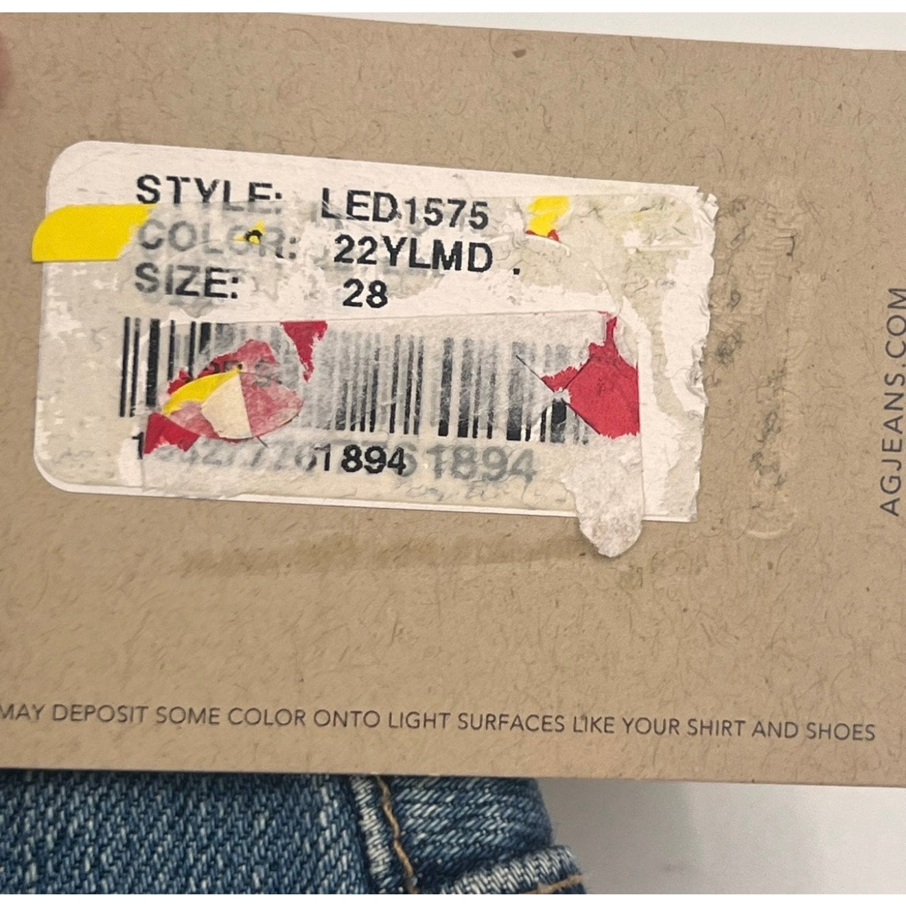 AG ADRIANO GOLDSCHMIED Women's Ex-Boyfriend Jeans 28R US 6 Blue Landmark NWT
