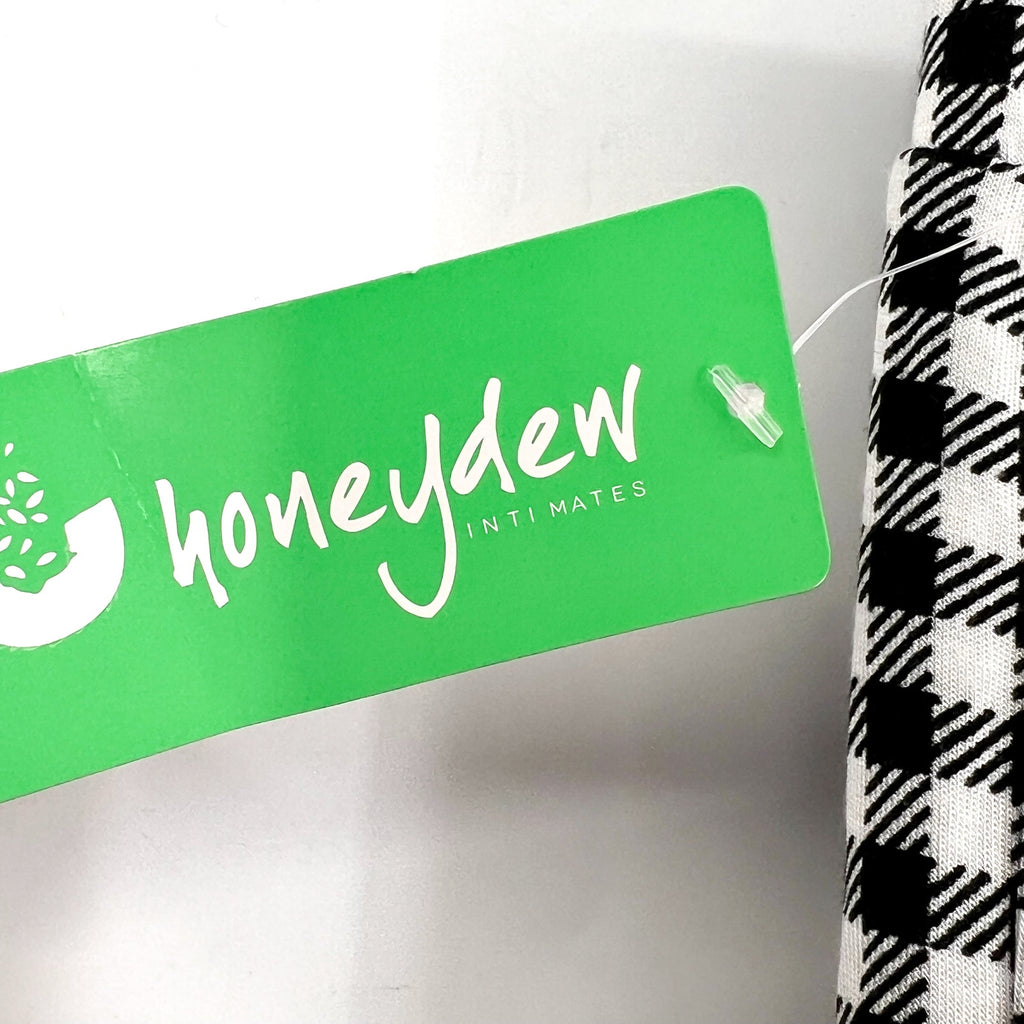 HONEYDEW Womens All American Long Sleeve Top Pants Pajamas Large Black White NWT