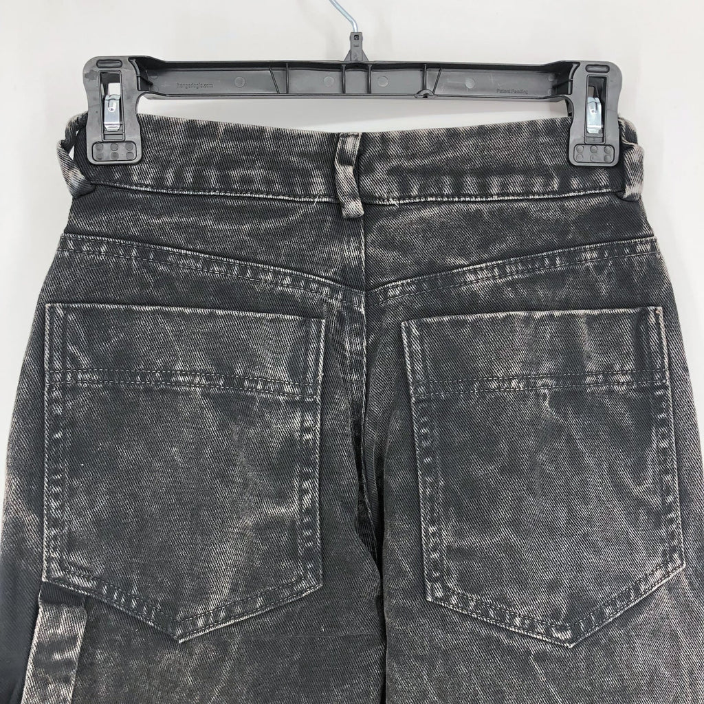 LACAUSA Women's Aiden Trouser Jeans Size 2 Black Mineral Wash Mid Rise NWT
