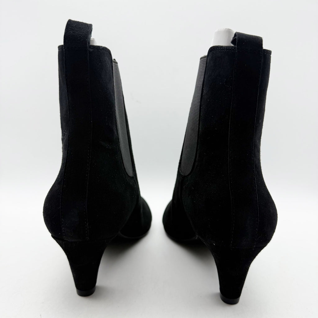 Dune London Womens Obvious Ankle Bootie EU 40 US 10 Black Suede NIB