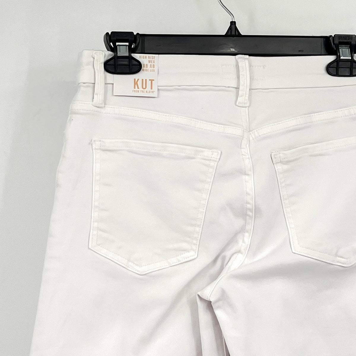 KUT FROM THE KLOTH Meg Wide Leg Jeans Size 4 Optic White High-Rise Fab AB NWT