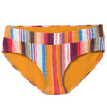 PRANA Womens Presolana Bikini Bottoms Medium Gold Baja Stripe Hipster Swim NWT