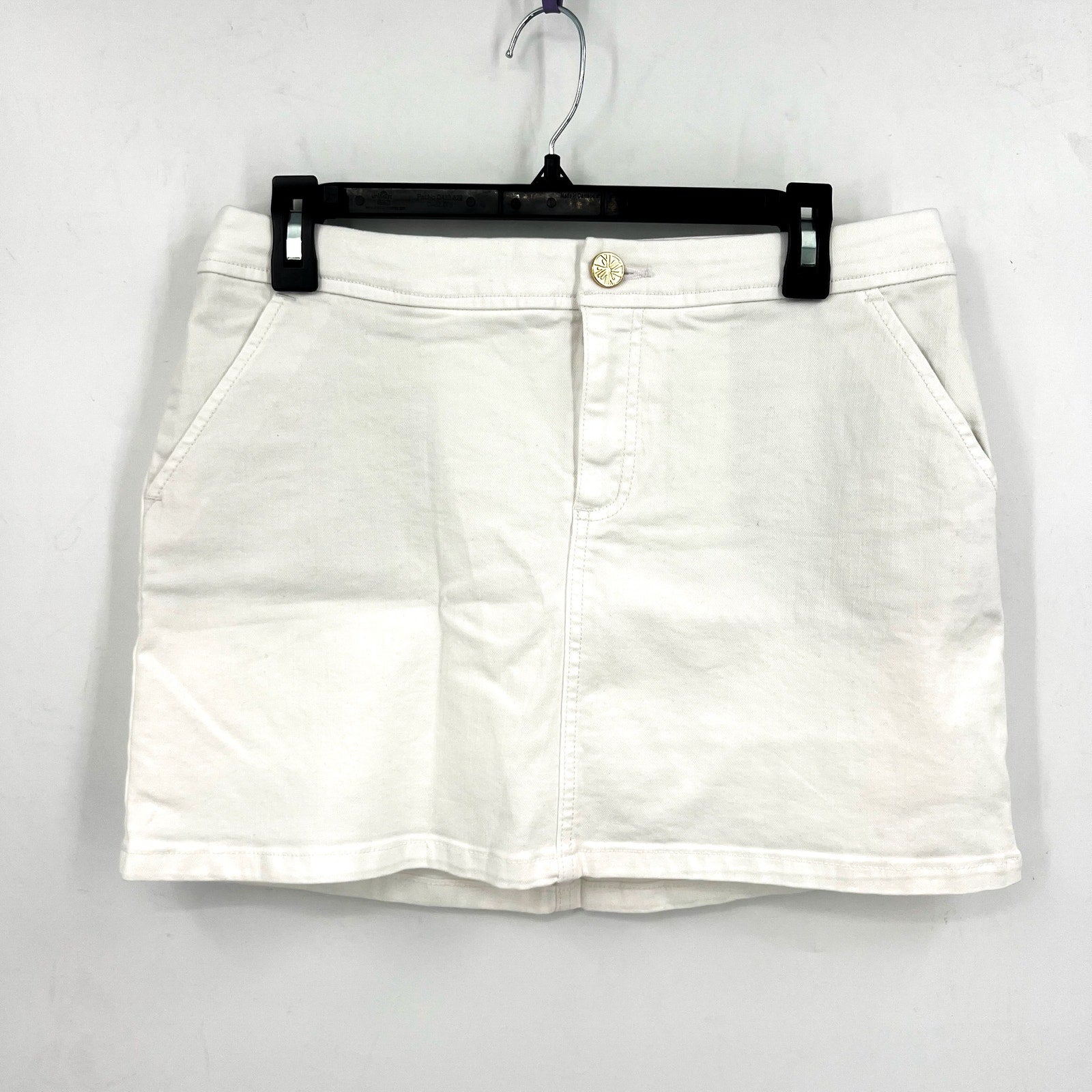 LILLY PULITZER Womens Colette Denim Skort Size 4 Resort White Stretch NWOT