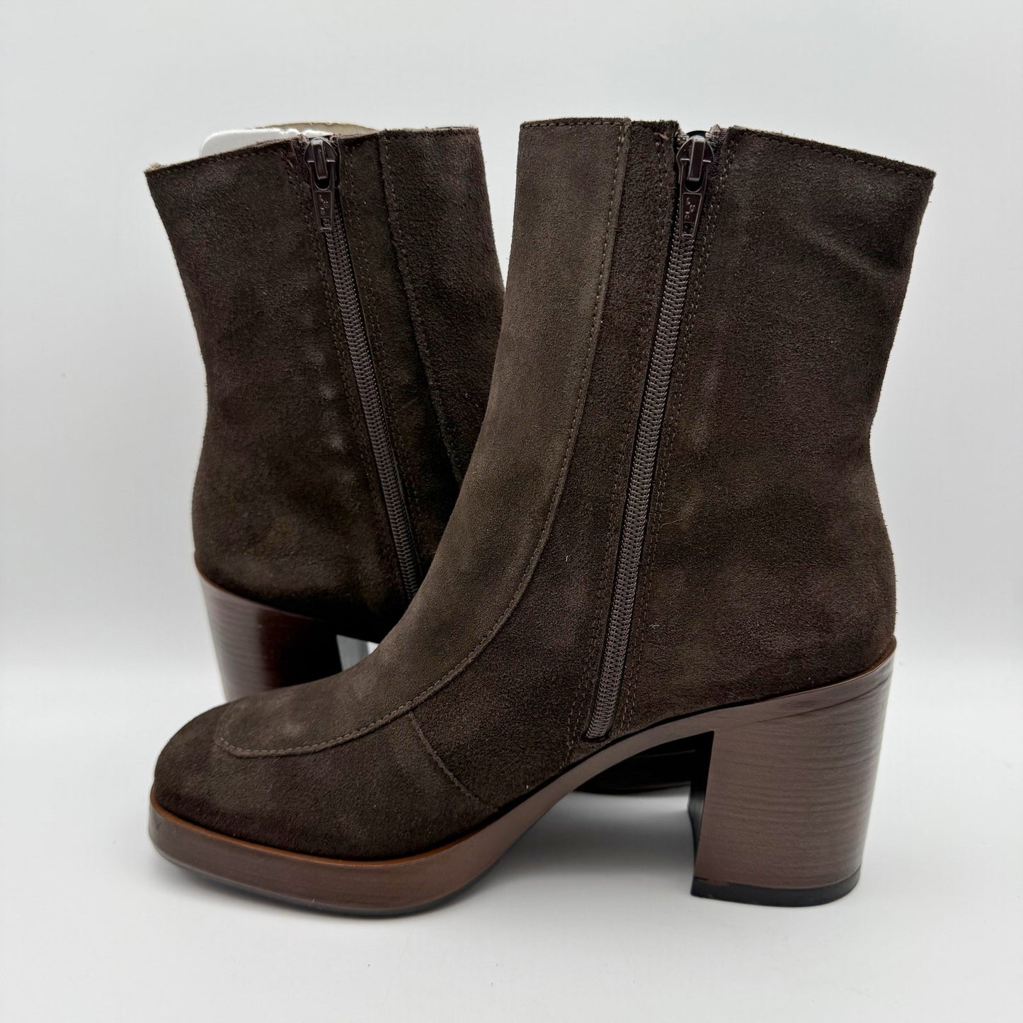 Eric Michael Womens Alice Ankle Boots EU 39 US 8.5-9 M Brown Nubuck Leather NWOB