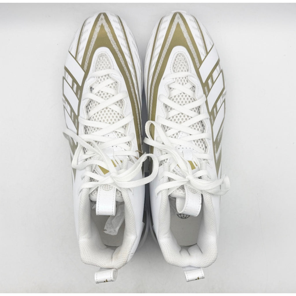 Adidas Men's Freak Spark MD 23 Football Cleats Size 11 White Gold Athletic NWOB