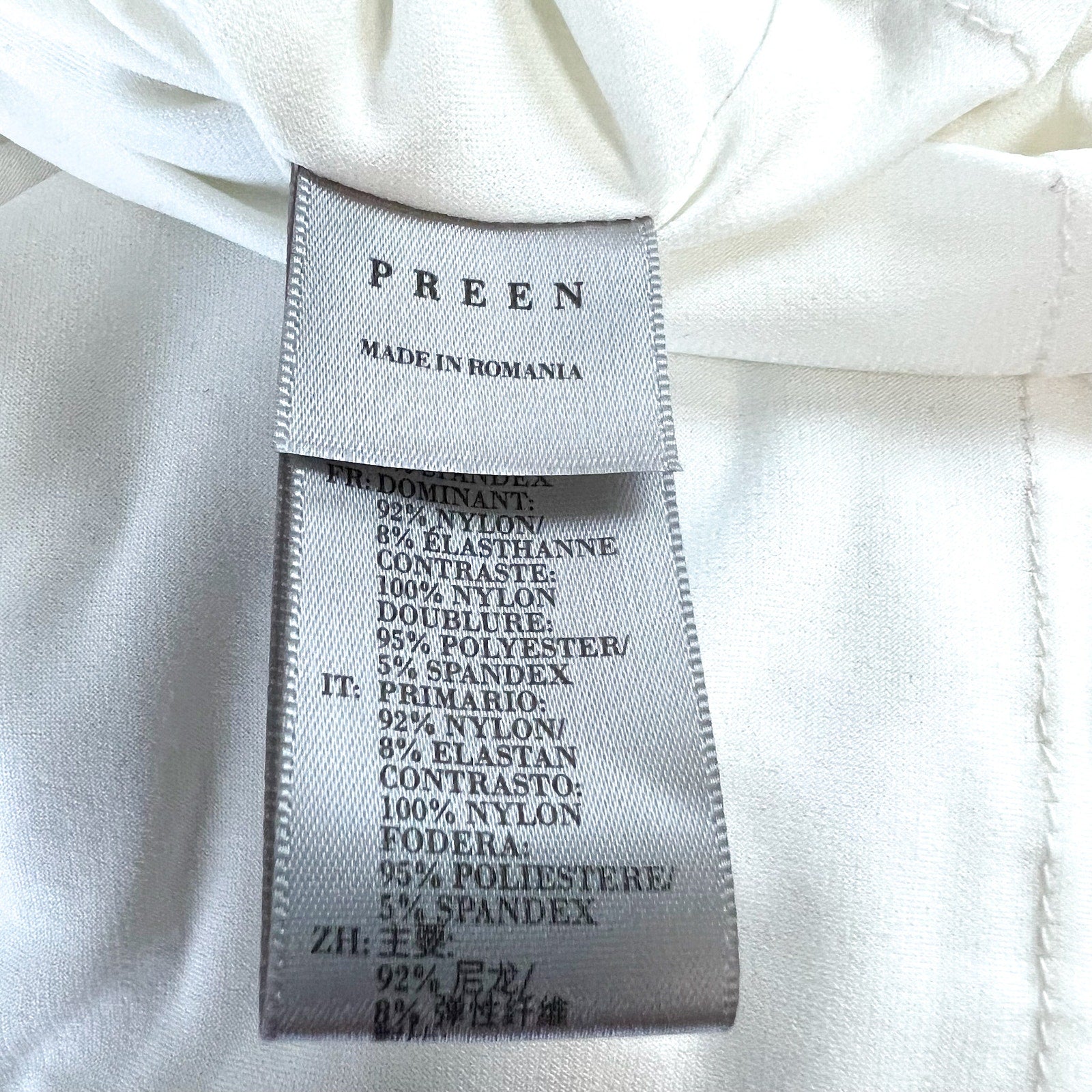 PREEN BY THORNTON BREGAZZI Welda Sequin Dress Medium Silver Long Sleeve NWOT