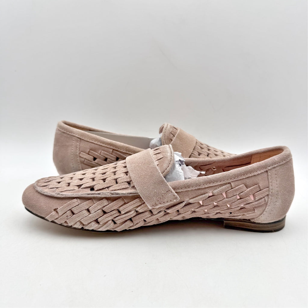Diba True Womens Age Less Flat Loafers US 7 EU 38 Pink Suede Woven NWOB