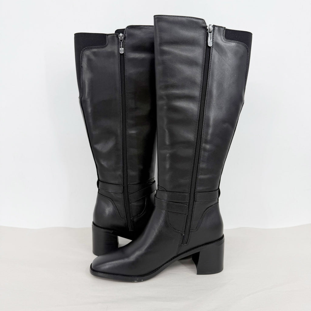 Easy Spirit Womens Noma Knee High Boots US 7 M Black Leather NIB