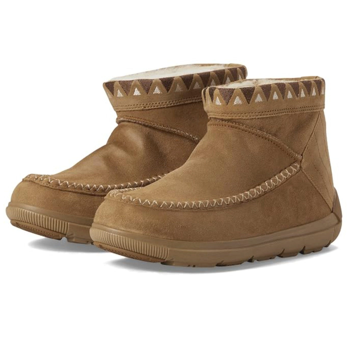 Manitobah Mukluks Women WR Reflections Ankle Boots Size 5 Tan Shearling NWOB