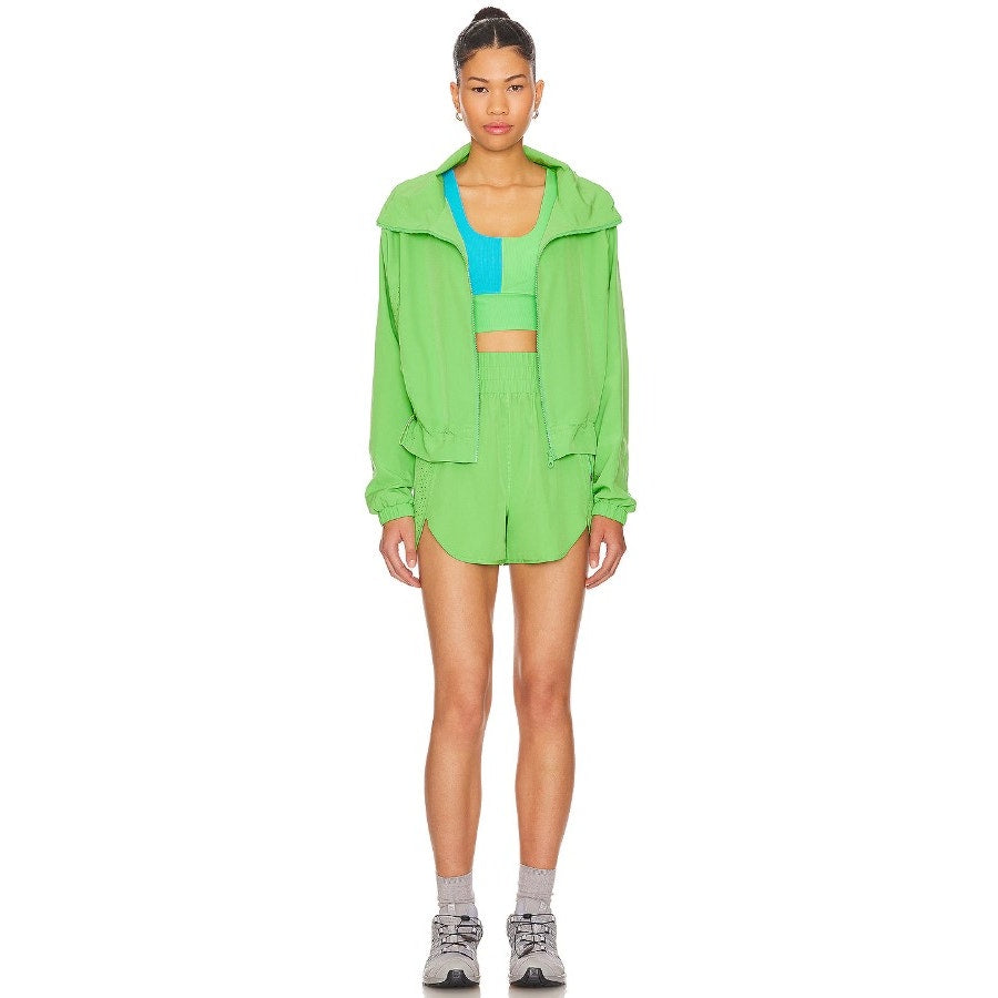 BEACH RIOT Women's Cliff Athletic Shorts Medium Palm Garden Green Pull-On NWT