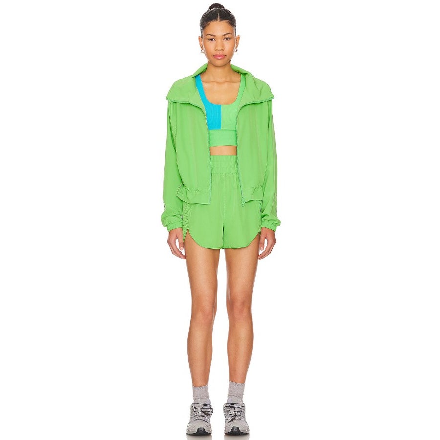 BEACH RIOT Women's Cliff Athletic Shorts Medium Palm Garden Green Pull-On NWT